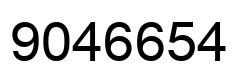 Number 9046654 black image