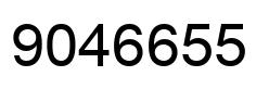 Number 9046655 black image