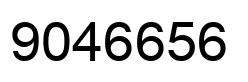 Number 9046656 black image