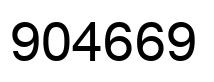 Number 904669 black image