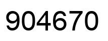 Number 904670 black image