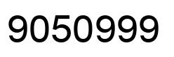 Number 9050999 black image