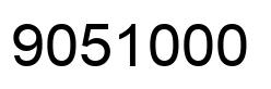 Number 9051000 black image