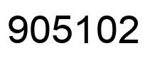 Number 905102 black image