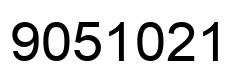 Número 9051021 imagen negro