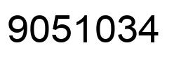 Number 9051034 black image