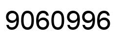 Number 9060996 black image