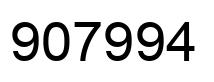 Number 907994 black image