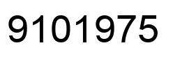 Number 9101975 black image