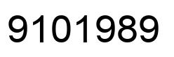 Number 9101989 black image
