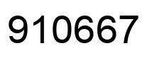 Number 910667 black image