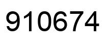 Number 910674 black image