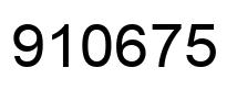 Number 910675 black image