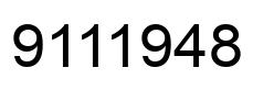 Number 9111948 black image