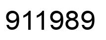 Number 911989 black image