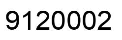 Number 9120002 black image