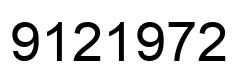 Number 9121972 black image