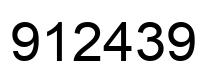 Number 912439 black image