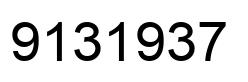 Number 9131937 black image