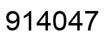 Número 914047 imagen negro