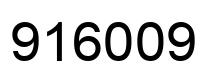 Number 916009 black image