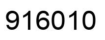 Number 916010 black image