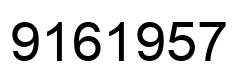 Number 9161957 black image