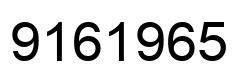 Number 9161965 black image