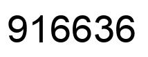 Number 916636 black image