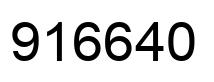 Number 916640 black image