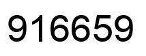 Number 916659 black image
