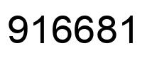 Número 916681 imagen negro