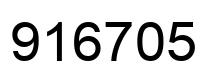 Número 916705 imagen negro