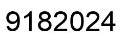 Number 9182024 black image
