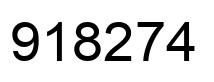 Número 918274 imagen negro