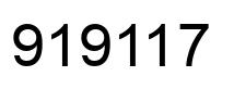Number 919117 black image