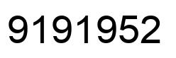 Number 9191952 black image