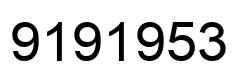 Number 9191953 black image