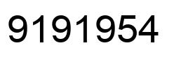 Number 9191954 black image