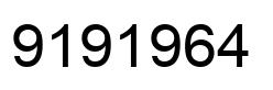 Number 9191964 black image