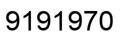 Number 9191970 black image