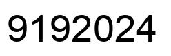 Number 9192024 black image