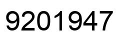 Number 9201947 black image