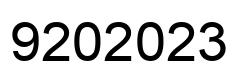 Número 9202023 imagen negro