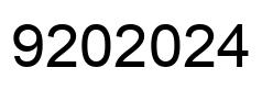 Number 9202024 black image