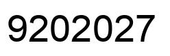 Number 9202027 black image