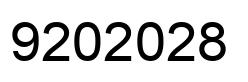Number 9202028 black image