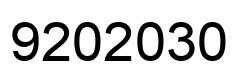 Number 9202030 black image