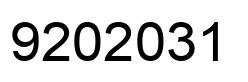 Number 9202031 black image
