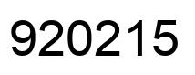 Número 920215 imagen negro